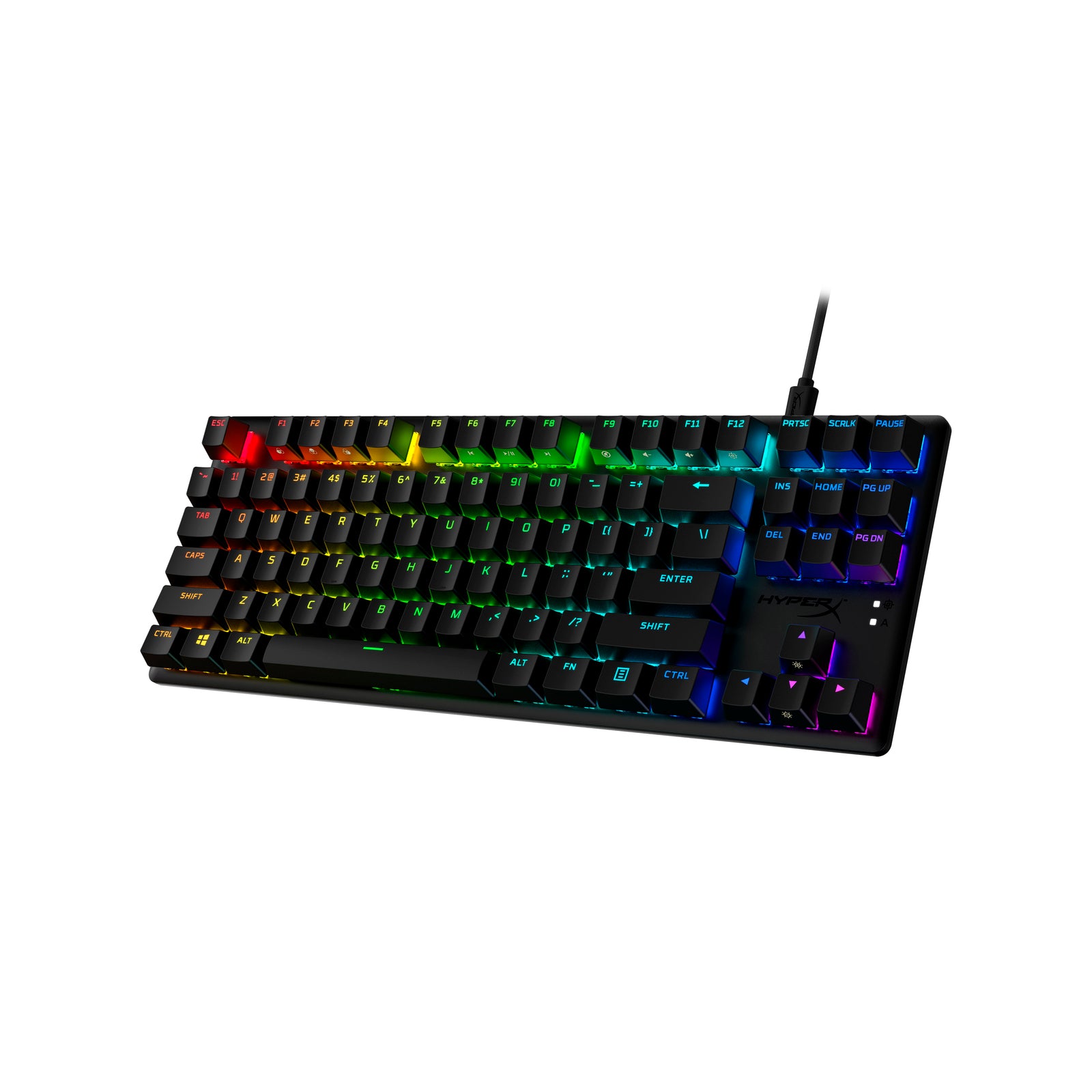 HyperX Alloy Origins Core PBT Gaming Keyboard, Red Switches,  Right Facing View