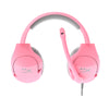 HyperX Cloud Stinger Pink Gaming Headset, front view view earcups rotated