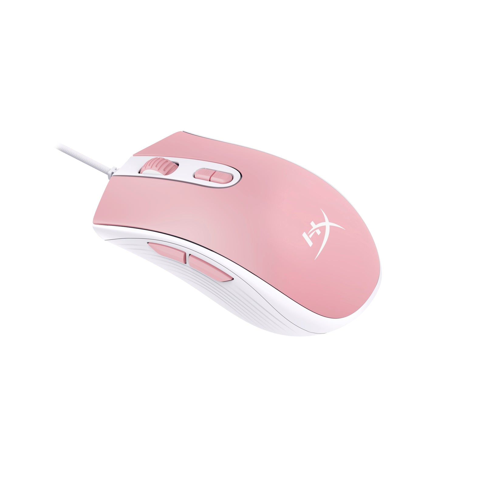 HyperX Pulsefire Core Pink Gaming Mouse Angled Back View